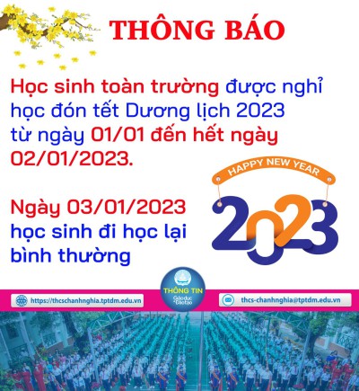 Đón tết Dương lịch 2023