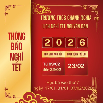 Thông báo lịch nghỉ Tết Nguyên đán Bính Ngọ 2026
